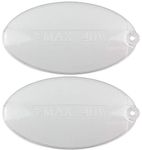 Spares2go Cooker Hood Light Diffuser/Lens Oval Cover Plate (Pack of 2, 100mm x 52mm)