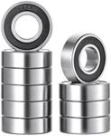 EXERAUO 99502H-2RS Bearings 5/8" x1-3/8" x0.433" Double Rubber Sealed Bearings Chrome Steel Z2 for Go Kart Lawn Mower Etc (10 Pack)