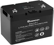 Renogy 12V 100Ah Smart LiFePO4 Lithium Iron Phosphate Battery Deep Cycle Battery, Built-in BMS, 4000+ Cycles, Perfect for Trolling Motor, RV, Camping, Marine, Off-Grid System