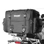 Rhinowalk Motorcycle Travel Luggage, Expandable Motorcycle Tail Bag 80L,Waterproof All Weather/Trunk/Rack Bag with Sissy Bar Straps-Black