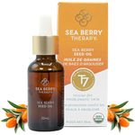 Sea Berry Therapy Premium Himalayan Sea Buckthorn Seed Oil, USDA Organic (30ml) – Amazing for Sensitive Skin, Breakouts, & Irritation