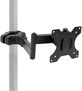 Mount-It! Universal VESA Pole Mount with Articulating Arm | Full Motion TV Pole Mount Bracket | VESA 75 100 | Fits TVs or Monitors Up to 32 Inches (MI-391)