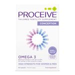 Proceive Omega 3 Conception for Men & Women Trying for a Baby - EPA & DHA High Strength Pure Fish Oil Tablets - 60 Capsules - 2000mg Fish Oil per Dose - Sustainably Sourced, No PCBs, No Heavy Metals