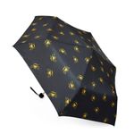 Ladies Compact Umbrella- Bee Print Windproof and Water-Resistant with UV Protection | Premium Sturdy Reinforced Frame | Small Folding Handbag Brolly | Perfect for Travel and All-Weather Protection