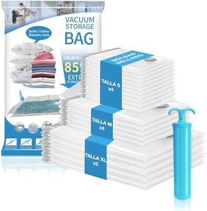 Bolsas Vacio Ropa 10 Piezas para Almacenamiento | Bolsas al Vacio Ropa con Bomba de Vacio | Bolsas de Vacio para Ropa Viaje | Bolsas para Guardar Ropa Edredones | Bolsas Almacenaje Ropa