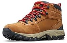 Columbia Men's Newton Ridge Plus II Suede WP Shoes, Elk, Mountain Red, 9