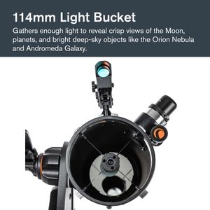 Celestron StarSense 114mm Dobsonian Telescope – Easy Setup, High Power