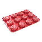 Nordic Ware 52822 12-Cavity Bundt Aluminium Mini Cupcake Pan, Colours Vary.