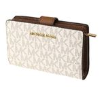 Michael Kors Jet Set Travel Medium Bifold Zip Coin Wallet - Vanilla