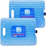 Cooler Shock Ice Packs for Coolers - Reusable, Long Lasting, Freezer Packs for Lunch Bags, School, Beach, Camping, Fishing - Pack of 2 Cooler Accessories