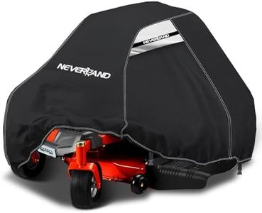 NEVERLAND Zero Turn Mower Cover - Anti-UV Lawn Mower Cover Waterproof Outdoor, 420D Lawn Tractor Cover with Drawstring & Storage Bag Universal Fit up to 60" Decks - Handles and Dual Air Vents
