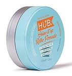 HUB Hair Pomade Wax - Shine it up Retro Styling Product - 100 gram x 1. Medium Hold and High Shine Natural Finish. Hair Wax for men and women.