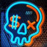 Eufrozy Cute Neon Signs for Wall Decor, 6 Dimmable Skeleton Skull Neon Signs USB Powered Led Signs Lights for Bedroom Wall Teen Boy Room Decor Halloween Christmas Birthday Party