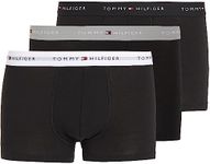 Tommy Hilfiger Men Boxer Short Trunks Underwear Pack of 3, Multicolor (Grey Heather/Black/White), L