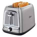 Oster Advanced Toast Technology 2-Slice Toaster, Stainless Steel Finish, All Bread Types and Bagels