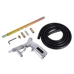 EVTSCAN High Pressure Handheld Air Pneumatic Sandblaster Gun, with 4 Nozzle and 4.9 ft Hose Kit, 1/4-inch NPT, for Surface Preparation, Rust and Paint Removal, Cleaning Machinery, Etching Glass