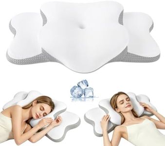 Cervical Neck Pillow for Sleeping | Ergonomic Pillow for Sleep Apnea, Neck Pain, and Snoring Relief | Contour Memory Foam with Ergonomic Support, White, Large