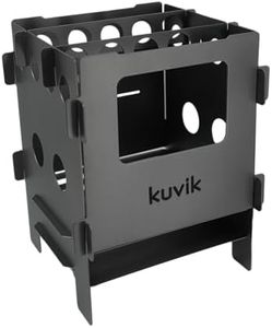 Kuvik Compact Titanium Wood Stove - Ultralight and Compact Stove for Backpacking, Camping, and Survival