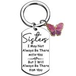 ichrati Sister Gifts from Sisters Big Little Sister Birthday Gift for Women Adult Unique Soul Sister Christmas Gifts Ideas for Girls Teens Keychain Best Sister ever Funny Womens Thanksgiving Key Ring,