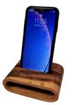 HESSE WOODS Family Oak Phone Stand w/Sound Amplifier (Bi-Color Medium)