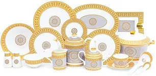 White and Gold Dinnerware Set - 58 