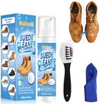 Mallbaola Suede and Nubuck Cleaner, 200ml Suede Shoe Cleaner with Brush, Trainer Cleaner for Remove Dirt & Stains, Shoe Cleaner for White Shoes, Knit, Boots, Trainer, Sneaker, Leather, Nubuck, Suede