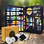 VelloStar Sewing Kit and 6-Pack Polyester Sewing Threads Refill (Black and White) Bundle