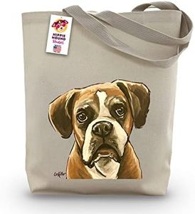 Boxer Tote Bag - Gifts For Mom - Boxer Lover Gift - Boxer Dog Gifts For Women -Handmade Totes - Dog Canvas Totes - Cute Boxer Reusable Shopping Bag - Shoulder Bag - Grocery Bag - Handbag - Beach Bag