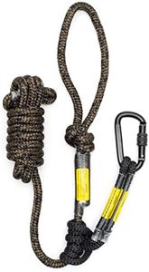 SENFU Hunting Safety Linemans Rope 10ft with Prusik Knot and Single Carabiner for Hunter Climbing Tree Stand Hanging Ladder Stand or Bow Lifeline,Fall Protection When Hunting on Stands