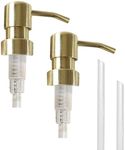 MaisoNovo Soap Pump Replacement - 2X Gold Metal Pumps - Pump Dispenser - Soap Dispenser Pump Replacement - Stainless Steel Soap Pump - Pump for Soap Dispenser