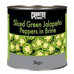 Country Range Sliced Jalapeno Peppers in Brine - 1x3kg