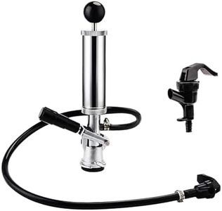 FERRODAY 4" Beer Keg Tap Heavy Duty Complete D-System Keg Pump US Beer Keg Pump for Sankey Keg Party Pump Picnic Keg Tap Keg Hand Pump Draft Beer Kegerator Pump Easy Lock 4 Inch Keg Pump Soda Pump