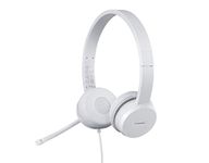 Lenovo 110 Wired On Ear Headphones with Mic (White)