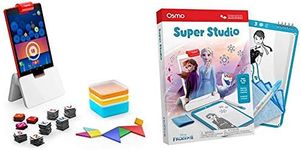 Osmo Plastic Genius Starter Kit for Fire Tablet Ages 6-10 & Plastic Super Studio Disney Frozen 2 Learn to Draw Ages 5-11