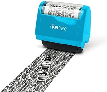 Veltec ID Protector Ink Roller - Identity Theft Protection Roller Stamp (Blue, Stamp Only)