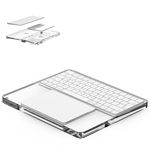 Hazevaiy Acrylic Magic Keyboard and Trackpad Support Stand Compatible with Apple Gen 2/3 Magic Keyboards and Trackpads Keyboard and Trackpad Tray Holder for Apple Product (Transparent)