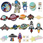 22PCS Embroidered Iron On Patches, Assorted Styles Embroidered Patches Bright Colors Cute Iron On Patch Applique for Clothes, Dress, Hats, Jeans, Bag, Backpack, DIY Accessories