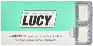 Lucy Nicotine Gum 2mg, 100 Count [Spearmint], Nicotine Alternative - High Purity, Great Taste, Pure 2 mg Nicotine | Discreet & Great On-The-Go