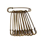 Bleiou Safety Pins Heavy Duty Large Safety Pins Steel 50 Pcs for Blankets, Clothing, Skirts, Kilts, Crafts (Brown)