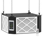 ABESTORM 360 Degree Intake Air Filtration System Woodworking, 1350CFM Hanging Air Filter with Strong Vortex Fan, Shop Dust Collector for Woodworking, Garage Workshop, Built-in Ionizer, DecDust 1350IG