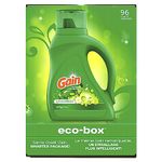 Gain Laundry Detergent Liquid Soap Eco-Box, Ultra Concentrated High Efficiency (HE), Original Scent, 96 Loads