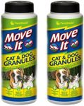 Move It Cat & Dog Garden Repellent Granules, 240g – 100% Natural, Non-Toxic Outdoor Pet Deterrent for Flowerbeds, Lawns, Patios & Driveways – Easy to Sprinkle (2PCS)