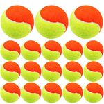 FINGER TEN Tennis Balls Bulk 18 24 Pcs Training Sport Play Cricket Dog Toy Balle de Tennis for Lessons, Orange Pink Red Tennis Practice Ball, Throwing Machines & Playing with Pets