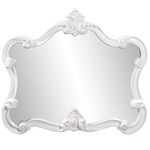 Howard Elliott Collection 56032 Veruca Rectangular Mirror, 28 x 32-Inch, Glossy White Lacquer