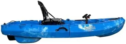 Brooklyn 8.0 Foldable Pedal Fishing Kayak, Compact Sit-on-Top Single Kayak with Pedal Drive, Rudder Steering, Storage & Aluminum Seat