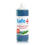 Safe4 1L Professional No-Rinse Pet & Animal Safe Multi-Purpose Disinfectant Cleaner Concentrate - Ideal for Home, Animal, Bird & Pet Cages, Vets & General, Commercial & Domestic Cleaning (Freshmint)