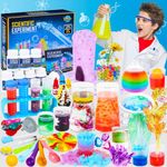 80+ Experiments Science Kits for Kids Age 6 7 8 9 10 11 12 Educational STEM Toys Gifts for Boys Girls, Volcano,Chemistry Set,Fizzy Reaction,Color Learning Activities Scientific Tools Toys