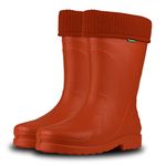 Women’s Wellington Boots, Outdoor Boots for Woman, Waterproof Rain Boots, EVA Foam, Removable Inner Linings, Ideal Autumn and Winter Boots for Active Women (5/6, Red)