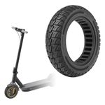 ZAITUO 60/70-6.5, 10x2.5 10" Off-Road Honeycomb Tire, 10-inch Air Pocket Non-Pneumatic Solid Tire w/Slot 45mm Replace for Segway Ninebot Max G30LP G30D G30E Electric Kick Scooter Tyre Wheel Parts (1)