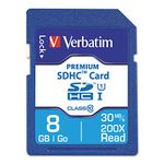 Verbatim 8GB Premium SDHC Memory Card, UHS-I Class 10-96318